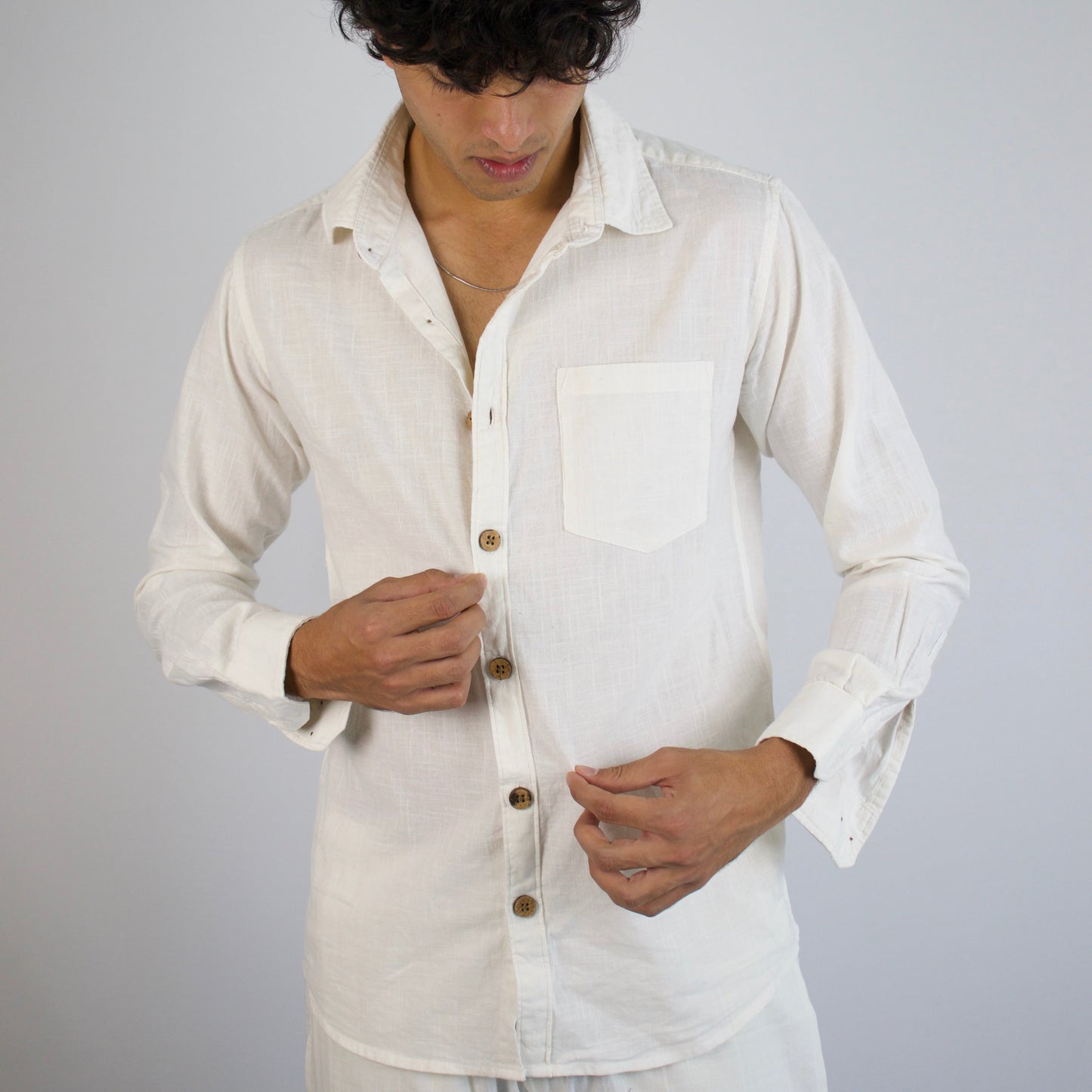 White Kiro Full-Sleeved Shirt