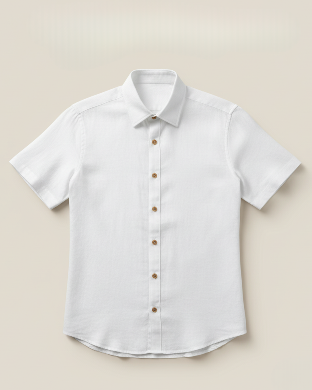 White Kiro Half-Sleeved Shirt