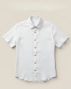 White Kiro Half-Sleeved Shirt