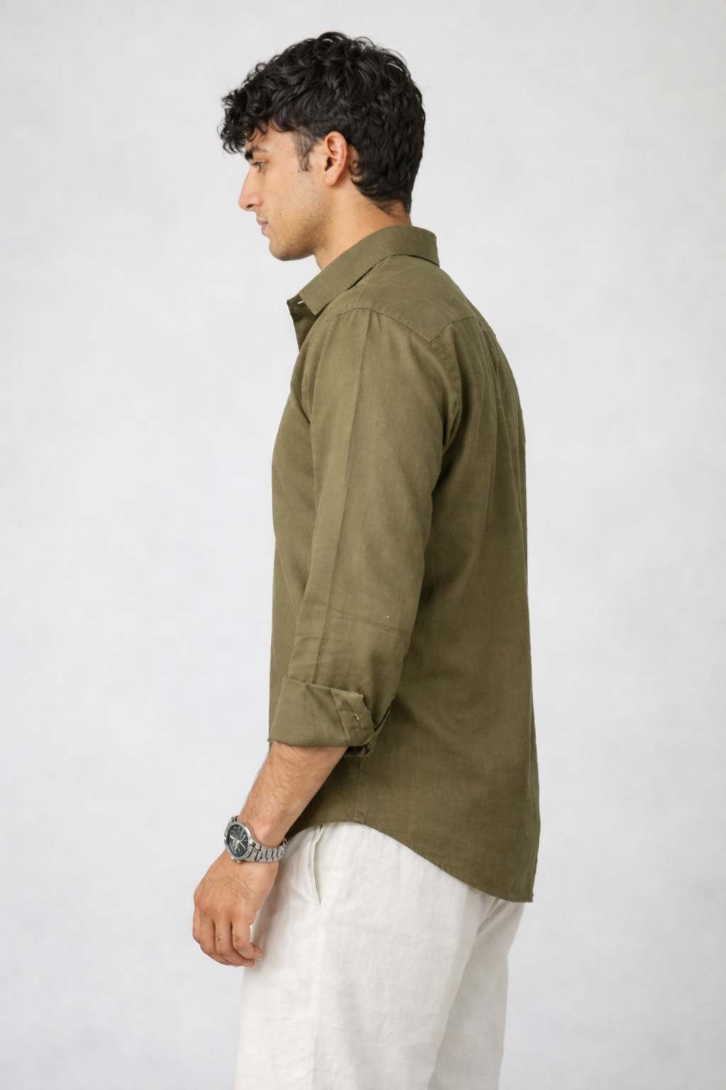 Olive Green Kiro Full-Sleeved Shirt