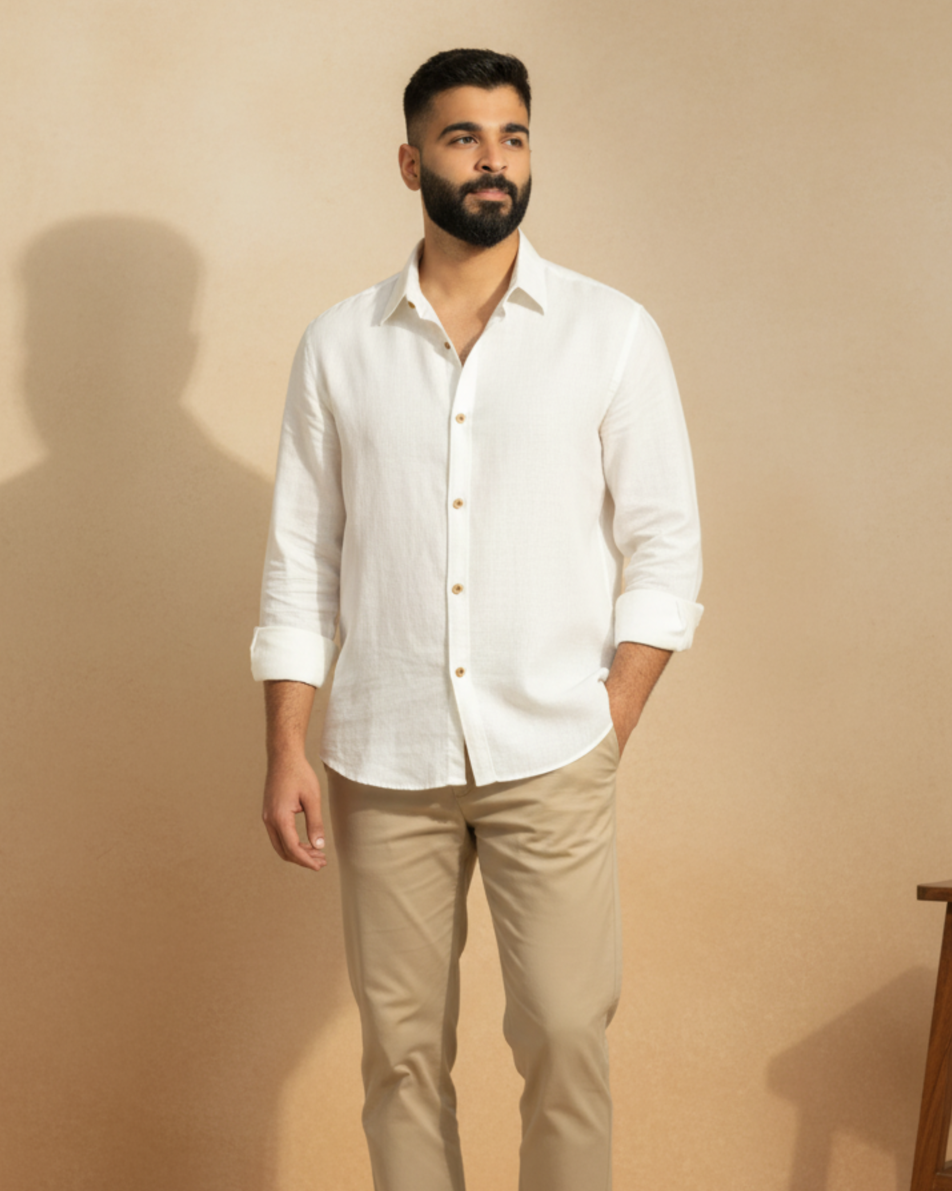 White Kiro Full-Sleeved Shirt