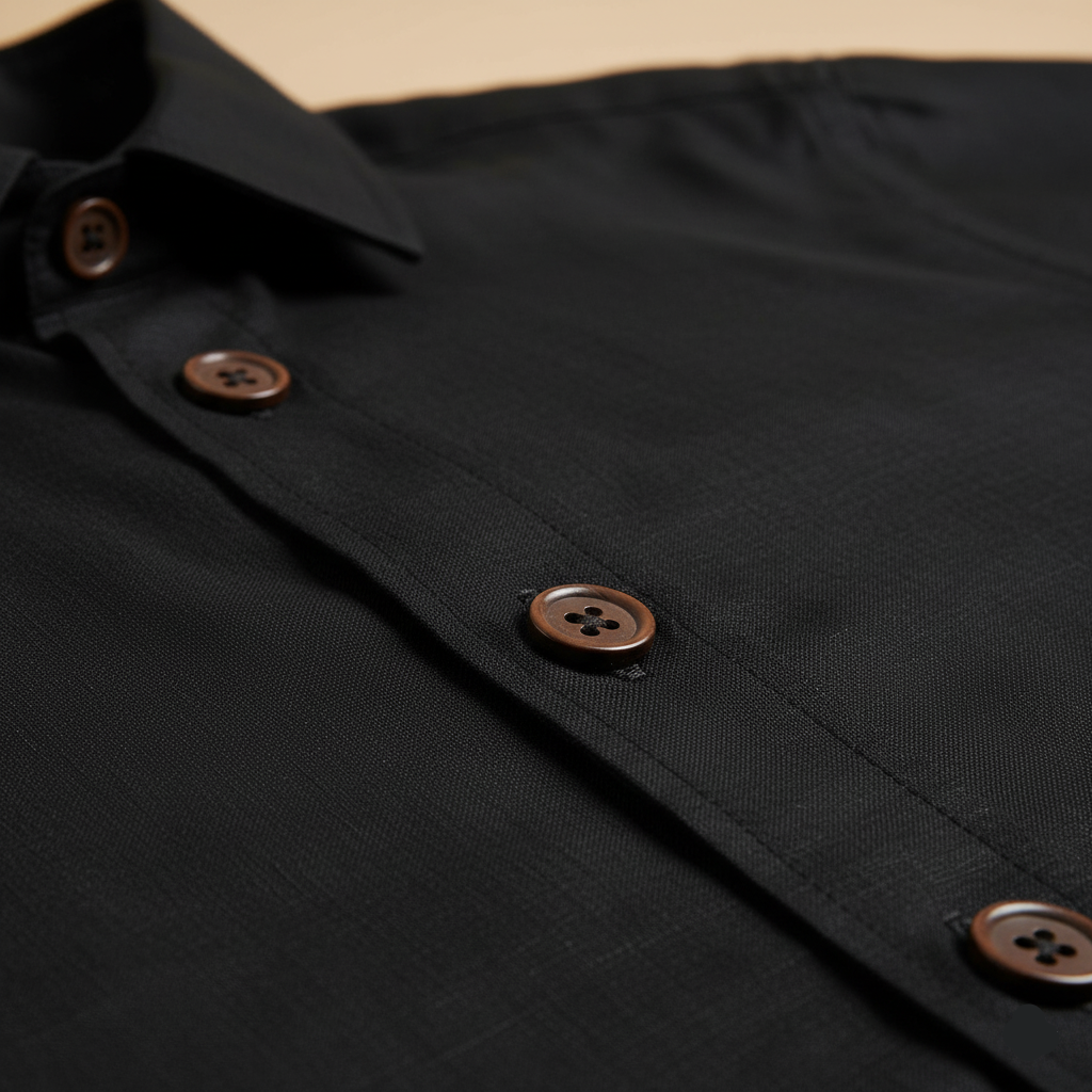 Black Kiro Full-Sleeved Shirt