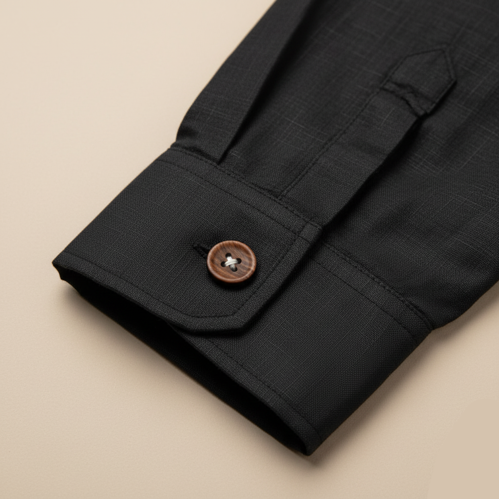 Black Kiro Full-Sleeved Shirt