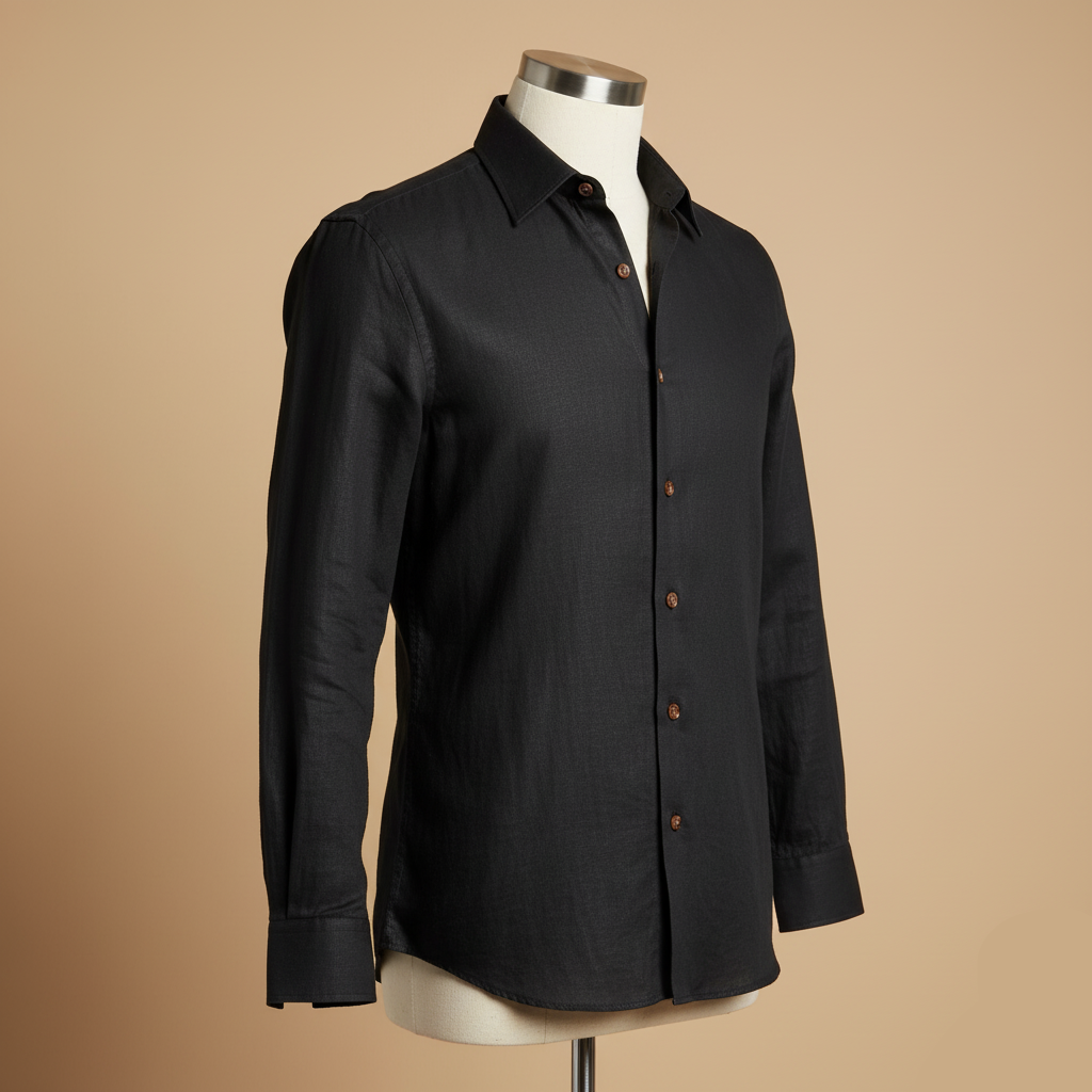 Black Kiro Full-Sleeved Shirt