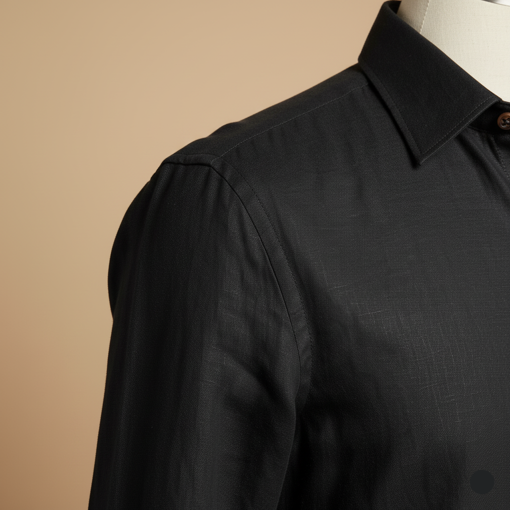 Black Kiro Full-Sleeved Shirt