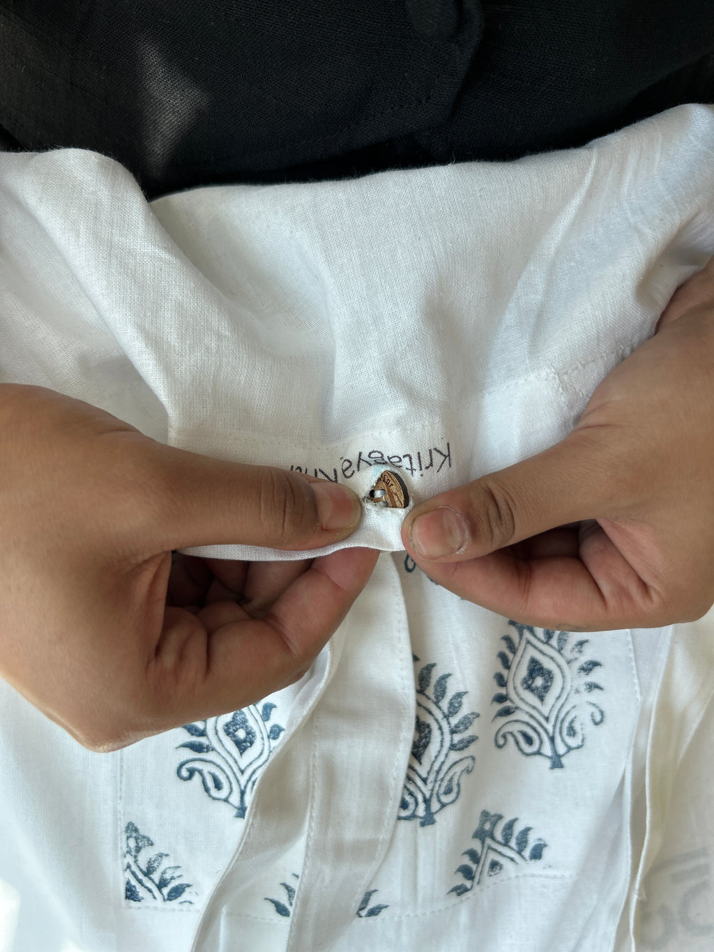 White Printed Ira Tote