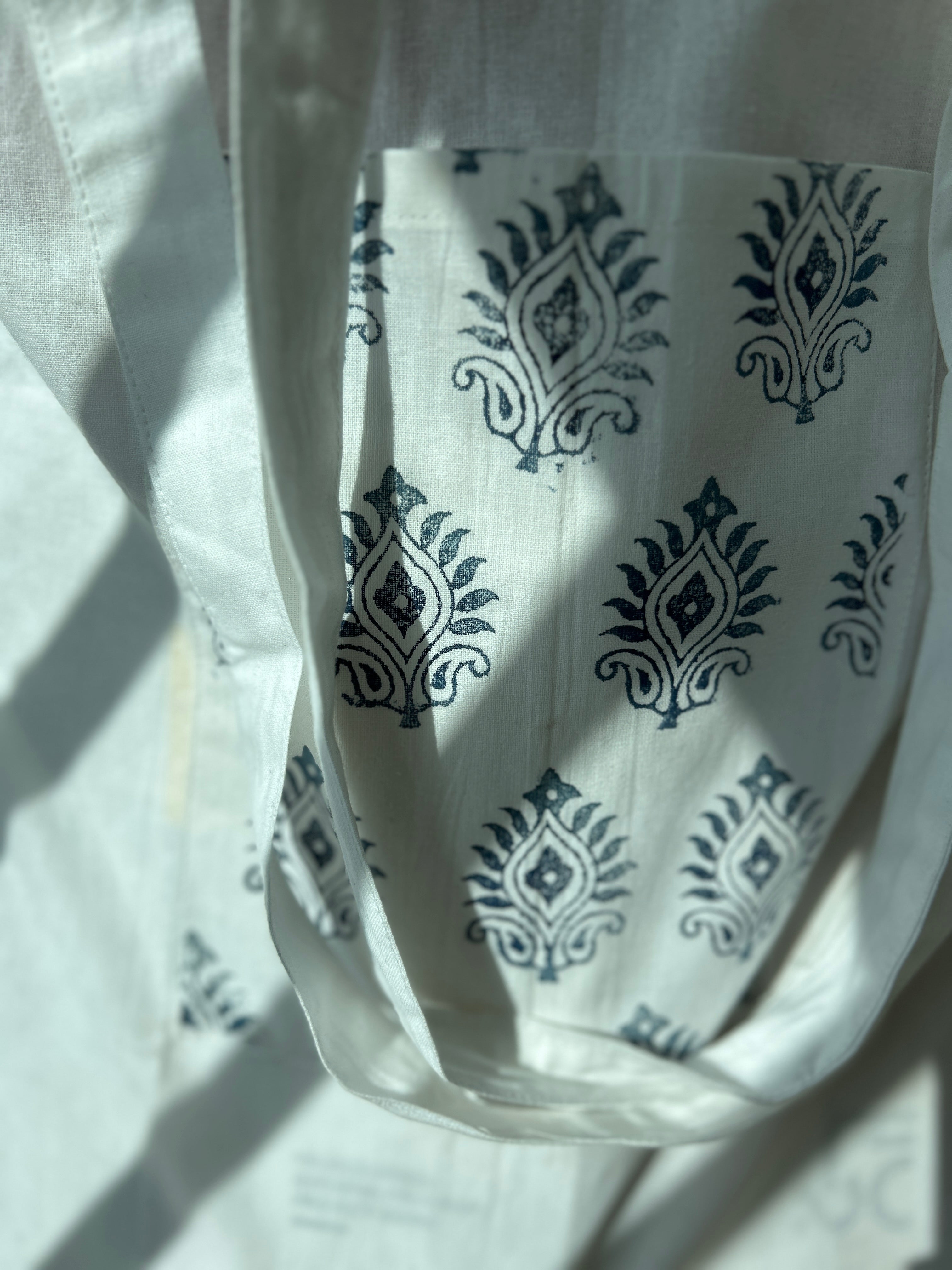 White Printed Ira Tote