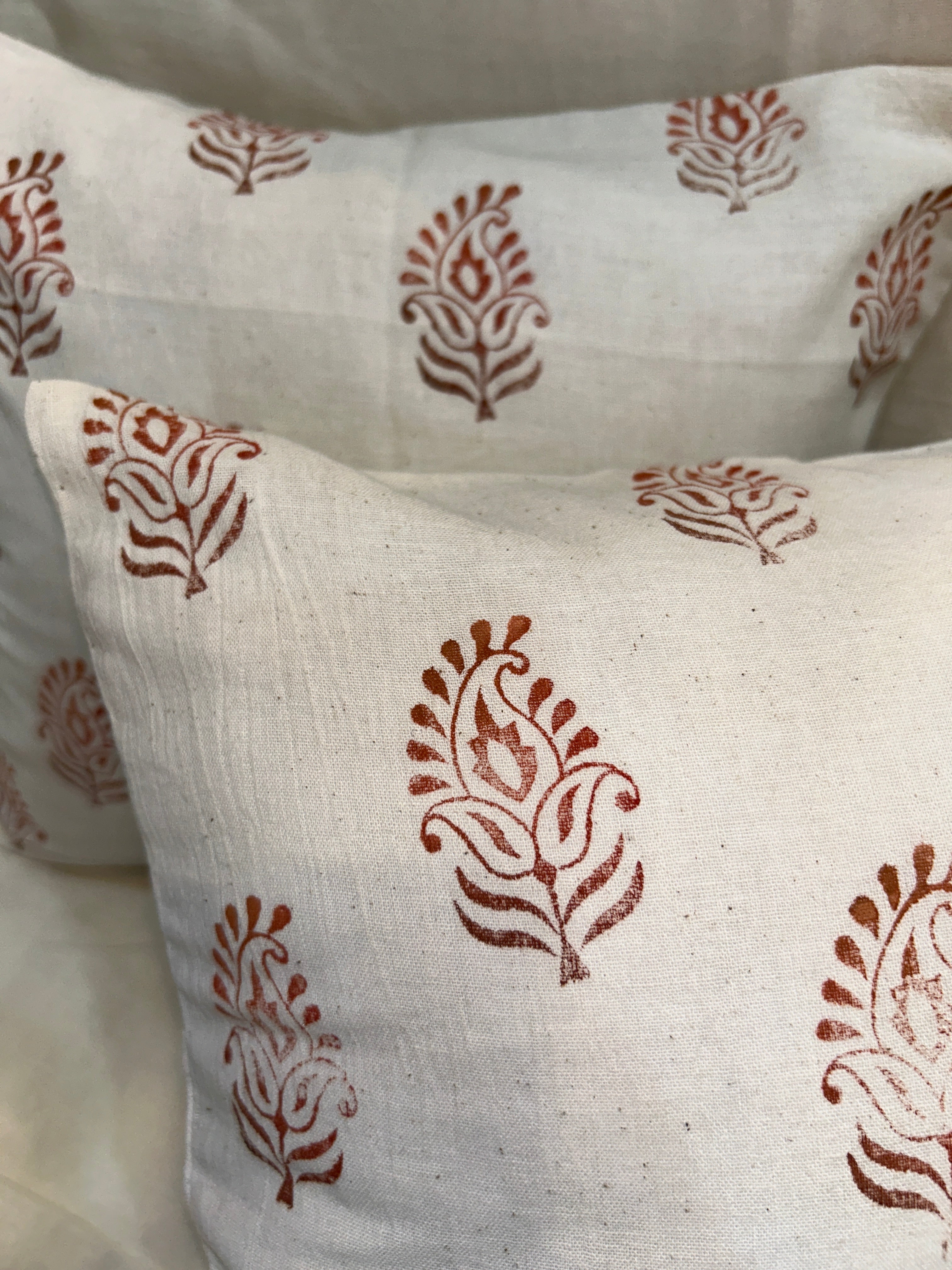 Traditional Hand-Printed Pillowcase