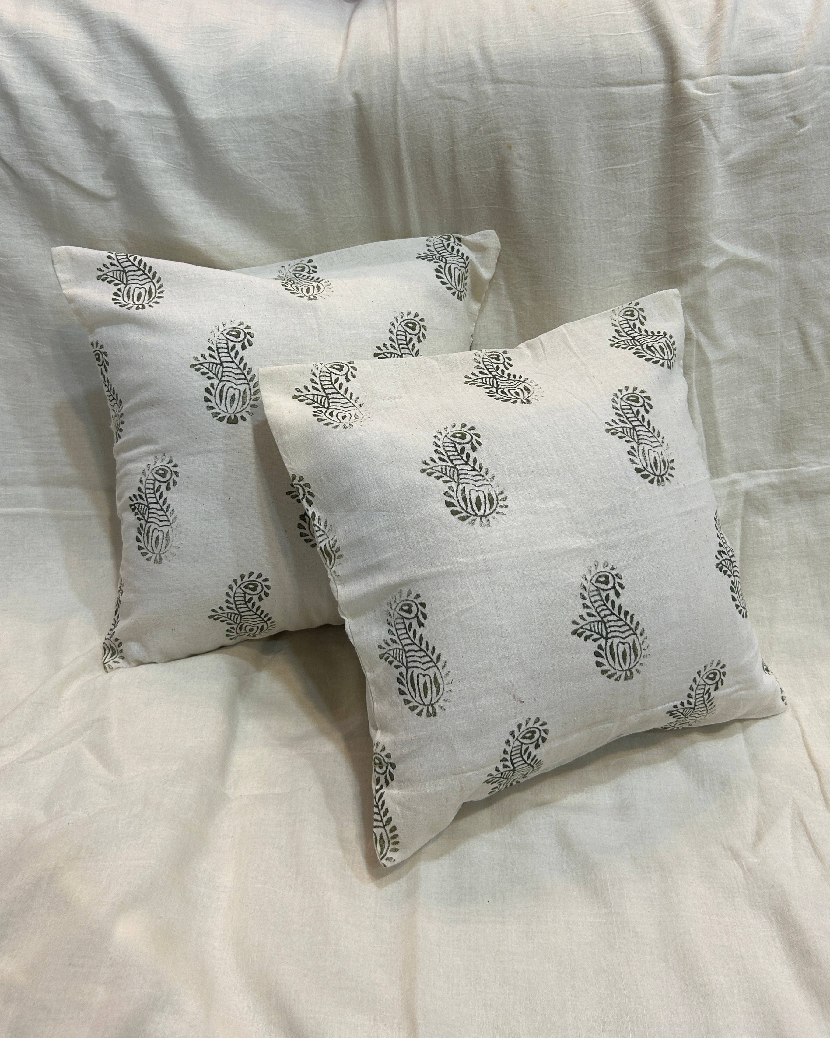 Traditional Hand-Printed Pillowcase