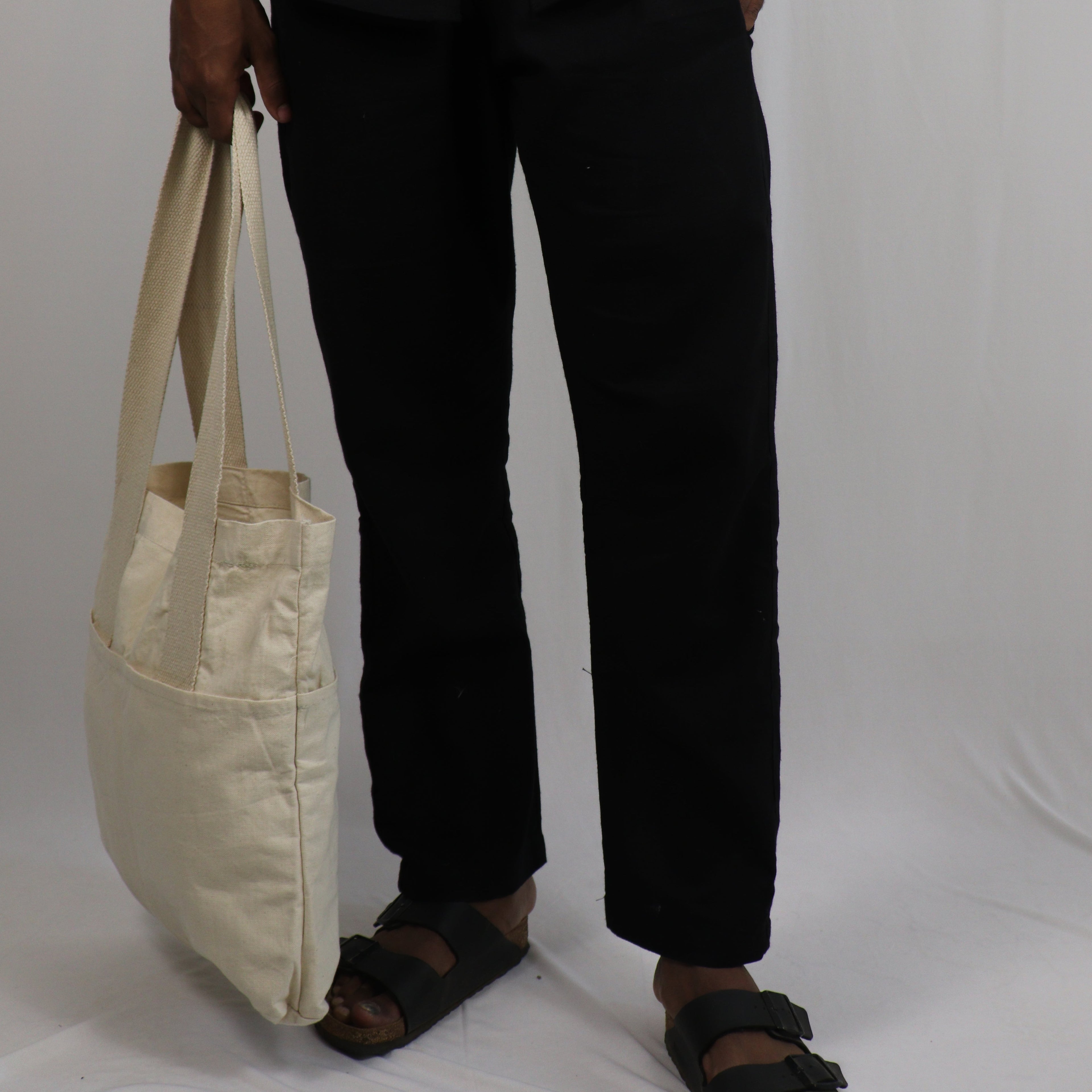 White Printed Rooh Tote