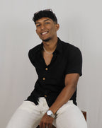 Black Kiro Half-Sleeved Shirt