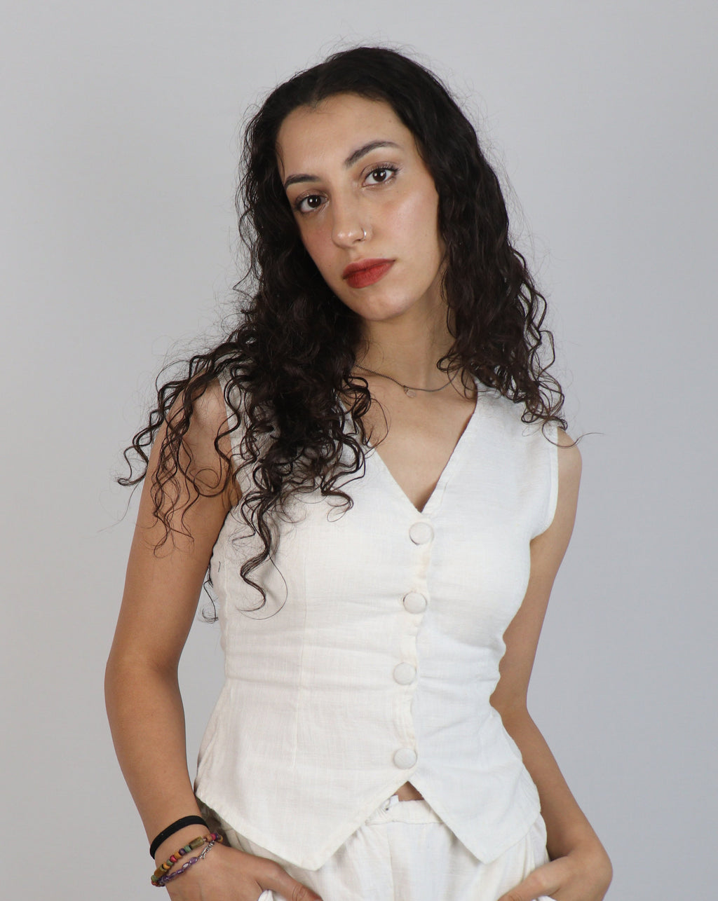 White Aks Waistcoat
