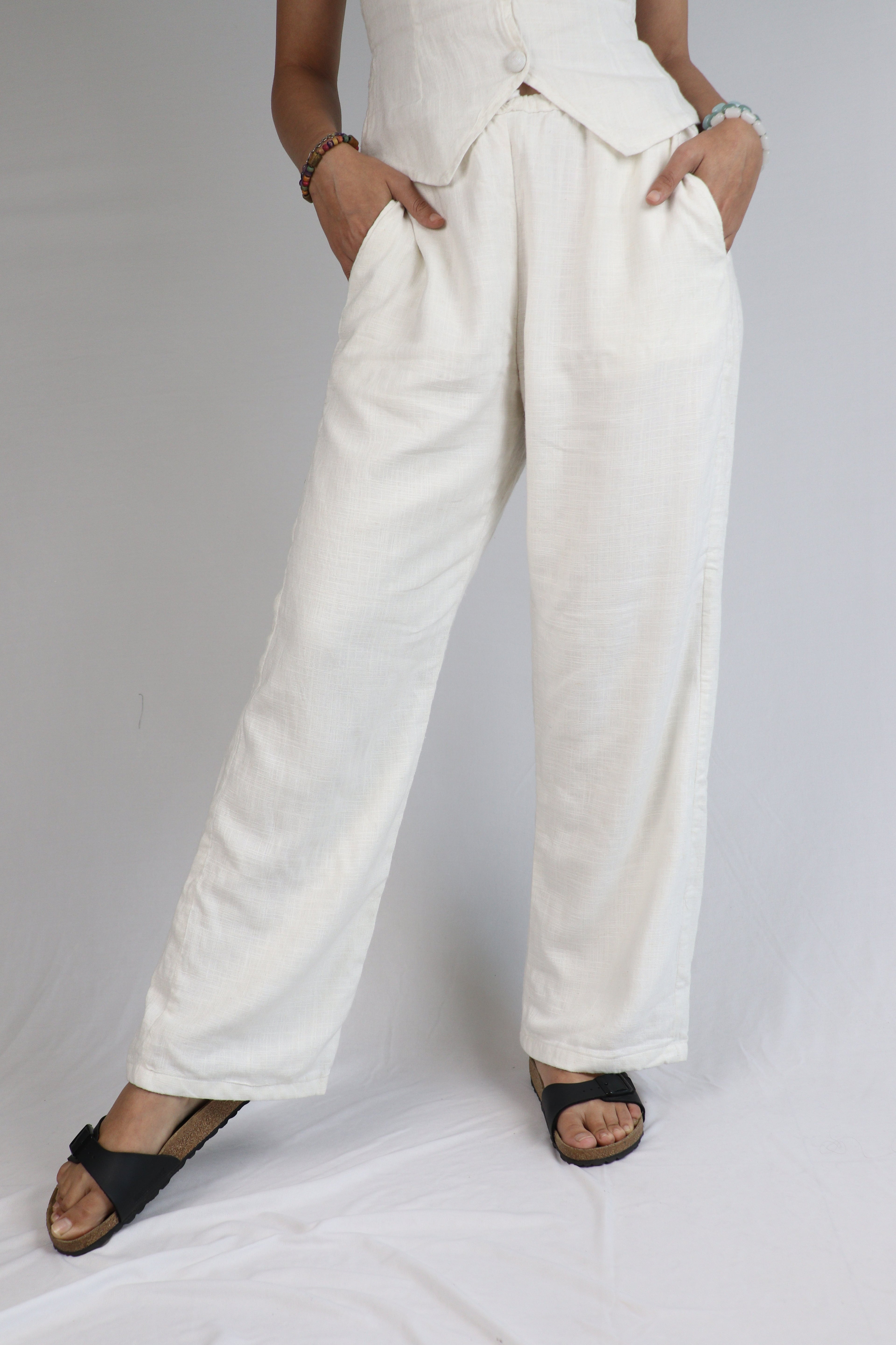 White Saji Pant