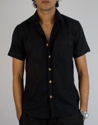 Black Kiro Half-Sleeved Shirt